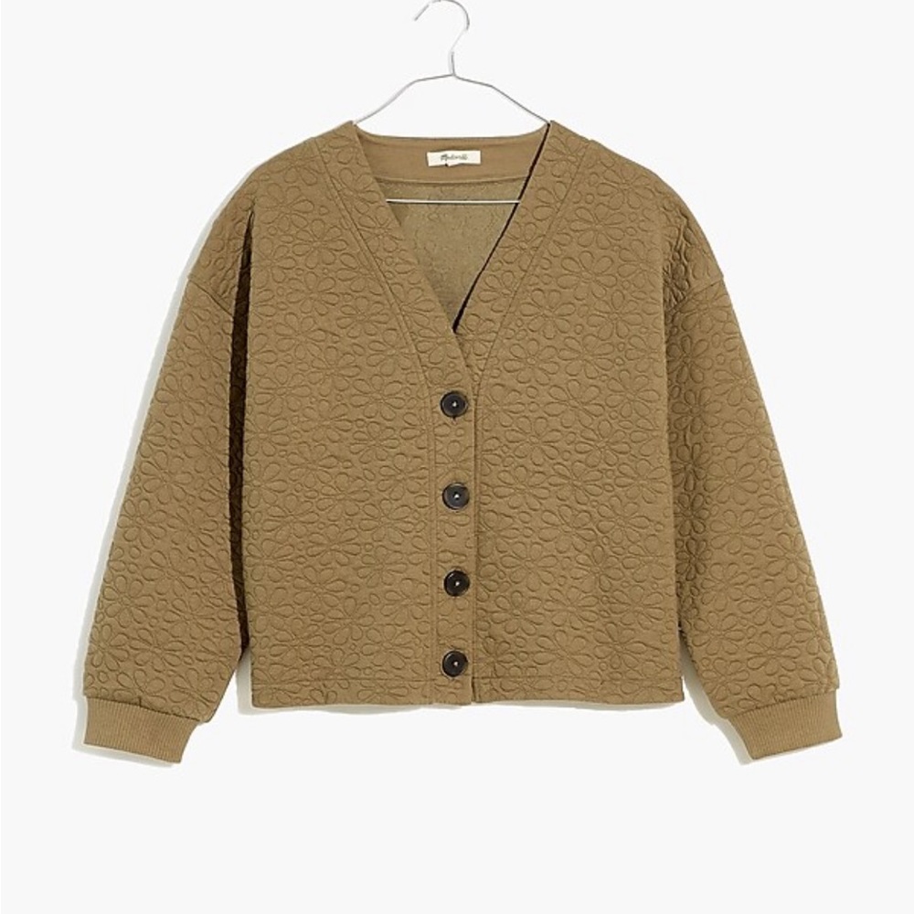 Madewell Flower Puff cardigan Sz Large NEW